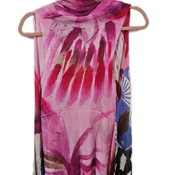 Dor Dor Couture Colorful Super Soft Asymmetric Kimono MEDIUM - Picture 2 of 15